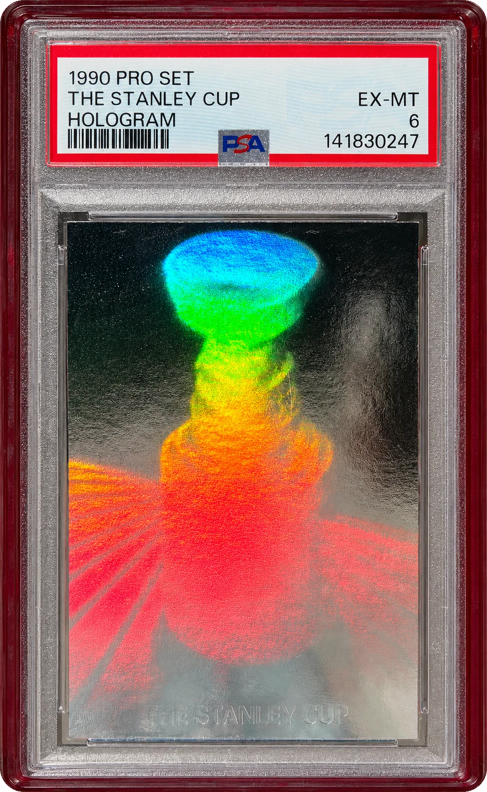 Sběratelská karta 1990 Pro Set The Stanley Cup Hologram v PSA obalu, PSA 6